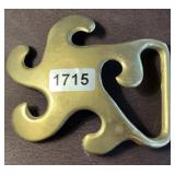 Star 1970's Duncan Laurie Solid Brass Belt Buckle