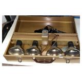 4-Bulb Movie Film Lights in Metal Case