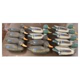 (10)+/- Plastic Mallard Decoys in Mesh Bag