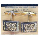 Toledo 24k Inlaid Cufflinks