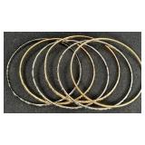 (3) Silver Tone & (3) Gold Tone Bracelets