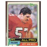 1981 Jeff Van Note ALL PRO Topps Football T