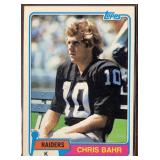 1981 Chris Bahr Topps Football Trading Card #107