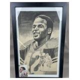 Ronnie Lott Art by Glenn Streeter w/Pro Set Card