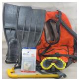 Dacor BCD, Mask, Snorkel, Fins & Mouthpiece