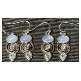 (2) Pair 925 Dangle Earrings