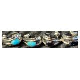 (2) Pair Silver Tone w/Stone Earrings