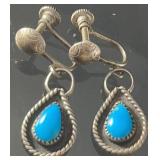 Navajo Sterling & Turquoise Earrings
