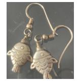 Sterling Fish Dangle Earrings
