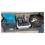 Milk Crate w/Pizza Stands & Cutting Mats,