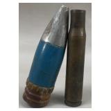 Navy Inert Projectile & 1943 Brass 50cal Casing