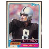 1981 Ray Guy ALL PRO Topps Football Trading Card