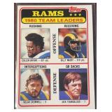 1981 RAMS 1980 Team Leaders Topps Football