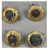 (4) American Legion Gold Tone Buttons