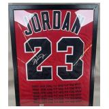 Framed Chicago Bulls Michael Jordan Jersey Replica