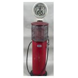 Route 66 Clock Top Gas Pump Bank, 14.5'