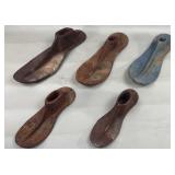 (5) Cast Iron Cobbler Shoe Lasts