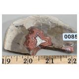 Teepee Canyon Agate Slice, 3 3/8' x 2 1/8'