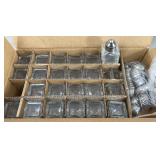 (24) Small Glass Shakers w/Stainless Lids