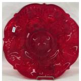 Mosser Glass Thistle Pattern Red 12' Platter