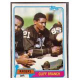 1981 Cliff Branch Topps Football Trading Card