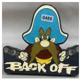 Yosemite Sam Back Off Receiver Hitch Cover