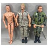 (3) GIJoe Military Action Figures