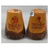Park Rapids, Minn. Chief & Squaw Salt & Pepper Set