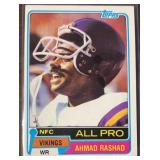 1981 Ahmad Rashad ALL PRO Topps Football Trading