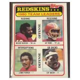 1981 REDSKINS 1980 Team Leaders Topps Football