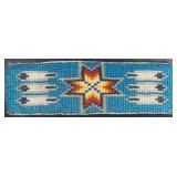5' Seed Bead on Leather Native Barrette