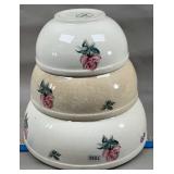 Set of 3 Thermocraft Ballerina Mixing Bowls