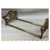 Art Nouveau Brass Owl Telescoping Book Rack