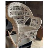 White Wicker Rocker