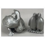 Penguins & Geese Hudson Fine Pewter Figurine Pairs