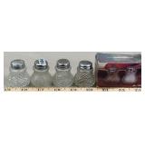 (3) Sets Small Salt & Pepper Sets w/Metal Lids