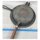 Stover #8 Cast Iron Waffle Iron w/Wood Handle
