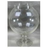 12' Pedestal Glass Fish Bowl Vase
