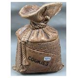 Ceramic Burlap Sack Cookie Jar