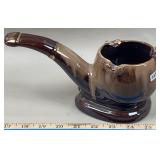 Napco Brown Drip Glaze Pipe Shaped Ashtray