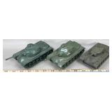 (3) Plastic Military Toy Tanks