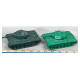 (2) Auburn Rubber Co. Toy Tanks