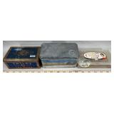 Tobacco Tins & Tea Bag Tin w/Papers & Matchbooks