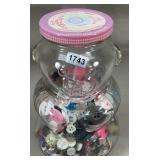 Kraft Strawberry Jam Bear Jar w/Buttons