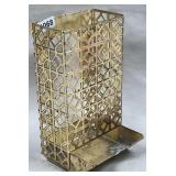 Gold Tone Metal Wall Match Holder