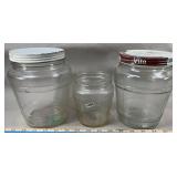(3) Frosted Barrel Vita Herring Jars