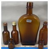 Brown Glass Pharmacy & Liquor Bottles
