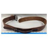Brown Leather 39' Belt w/9' Buckle Strap