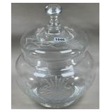 Princess House Etched Crystal Lidded Jar