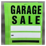 (11) New Neon Green Garage Sale Signs, 11' x 14'